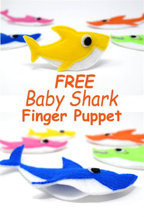 Baby Shark Finger Puppet free tutorial and pattern - Sew Modern Kids