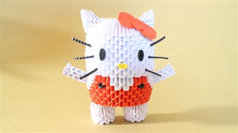 How To: 3D Origami Hello Kitty | 3d origami, Modular origami, Origami