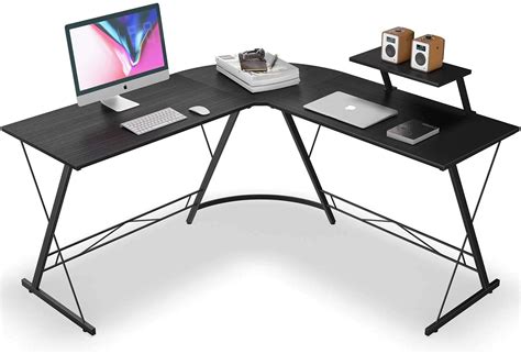 Buy UAE L-Shaped Desk Computer Corner Desk, Extra Large Gaming Desk, Home Office Desk with Round ...