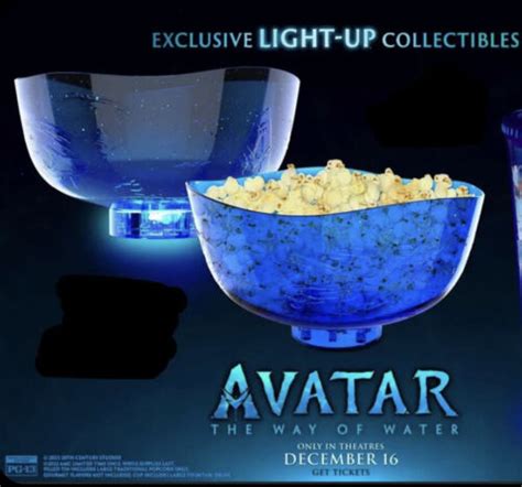 Avatar The Way of Water LIGHT UP LED AMC Popcorn Bucket 2022 JAMES CAMERON | eBay