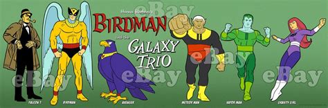 EXTRA LARGE! BIRDMAN & THE GALAXY TRIO Panoramic Photo Print HANNA BARBERA | Hanna barbera ...