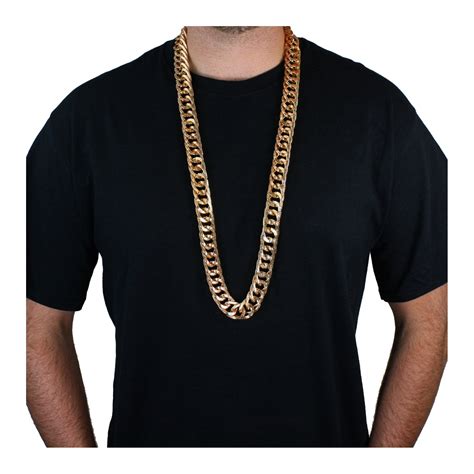 Western Fashion - Flat Gold Chain Rapper Necklace - Walmart.com - Walmart.com