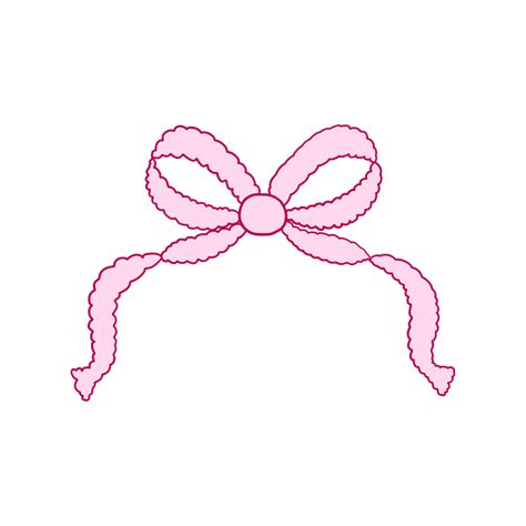 Pink Bow Hand Drawn 14967461 PNG