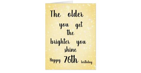 Stylish Happy 76th Birthday Card | Zazzle