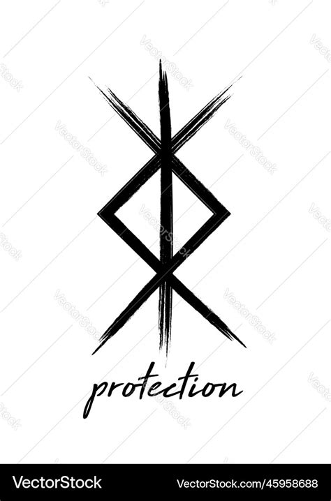 Norse symbol for protection nordic viking sign Vector Image