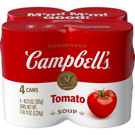 Campbell's Condensed Tomato Soup, 10.75 Ounce Can (Pack of 4) - Walmart.com