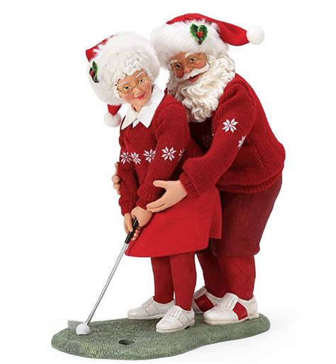 Santa and Mrs Santa Golfing Figurine | GolfBlogger Golf Blog