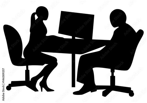 Job interview. Young business woman is interviewing a candidate sitting ...