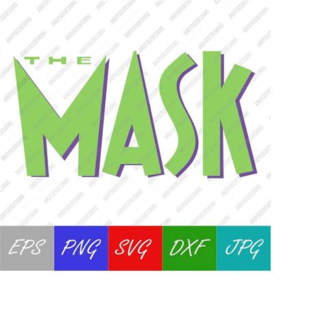 The Mask Movie Logo Vector Digital Download Jim Carrey Camer - Inspire ...