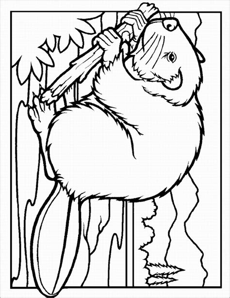 Beaver Lodge Coloring Page - ColoringBay