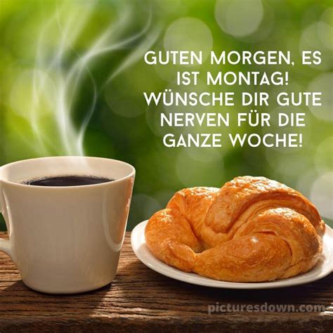 Kaffee guten morgen montag bild Croissant kostenlos