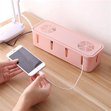 For Mobile Phone Charger Power Holder Cord Socket Storage Box with ...