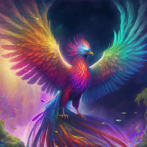 Rainbow Phoenix Download, Printable Art, Instant Downloadable Wallpaper, Digital Download Poster ...