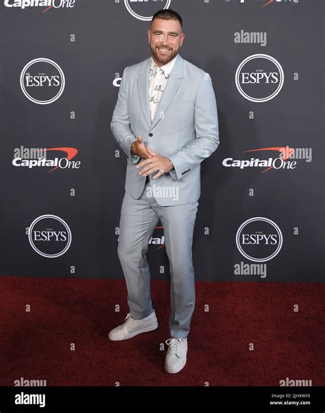 Travis Kelce arrives at the 2022 ESPYs held at the Dolby Theater in Hollywood, CA on Wednesday ...