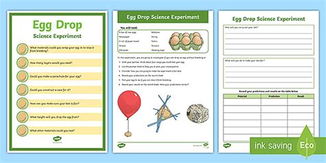 Egg Drop Parachute Experiment | Twinkl (teacher made)