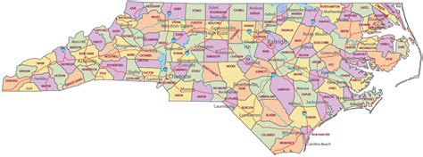 Map of North Carolina - Travel United States