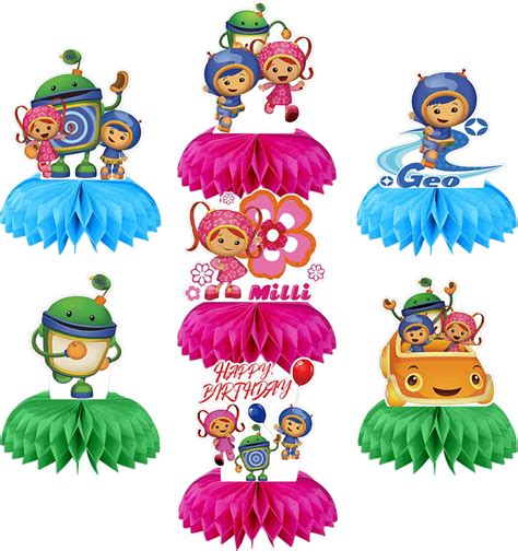 Team Umizoomi Party Decorations Honeycomb Centerpiece, 7 Pieces Cartoon ...