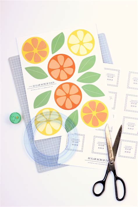 Citrus Sugar Scrubs – Recipes and Free Printable!