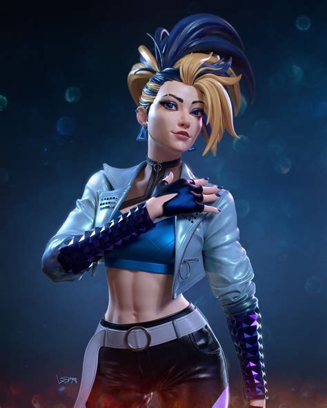 Artstation Select — Leandro Sakami • “K/da Akali - Fan art”3d...