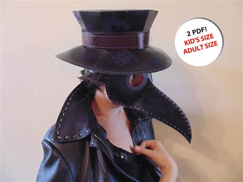 Plague Doctor Mask Plague Doctor Hat PRINTABLE DIY. Plague - Etsy