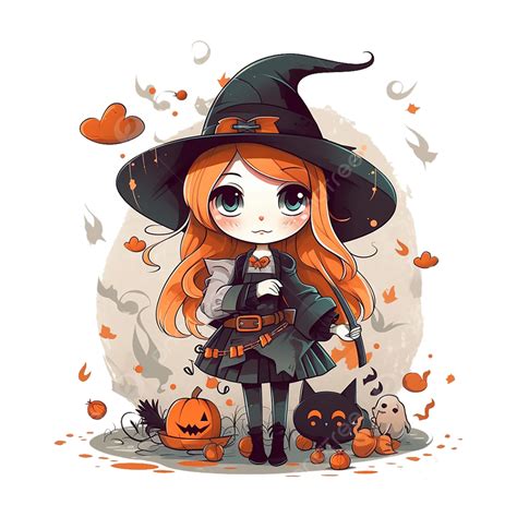Halloween Cute Witch Illustration, Halloween, Cute Witch, Halloween ...