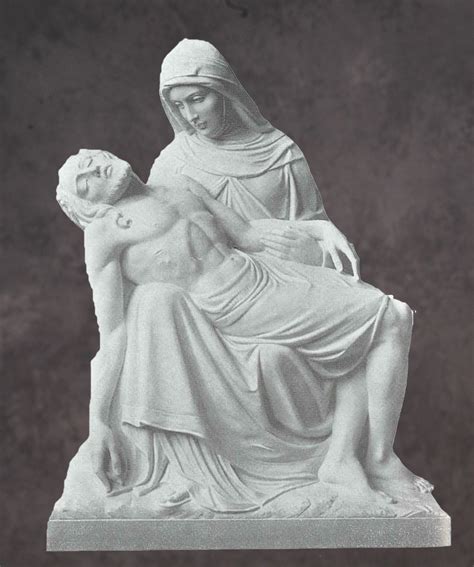 Italian Hand Carved Marble Pieta Statues