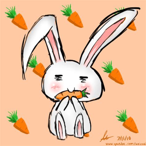 Rabbit Eating Carrot Drawing at GetDrawings | Free download