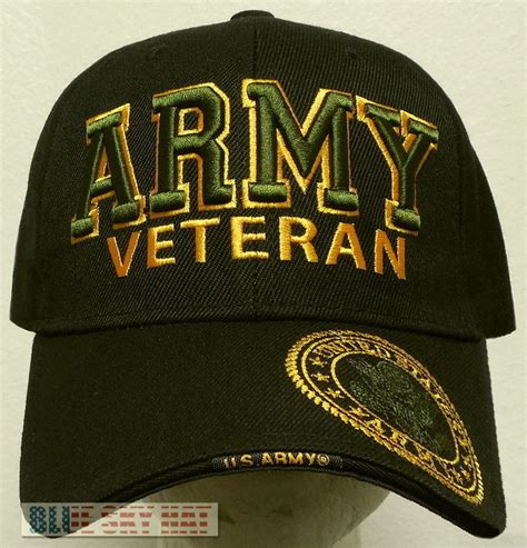 OFFICIAL LICENSED MILITARY UNITED STATES ARMY VETERAN VET CAP HAT BLACK OLIVE OS #PremiumHat # ...