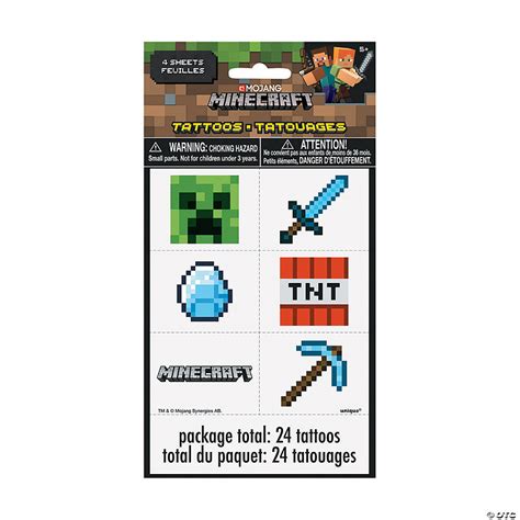 Minecraft® Temporary Tattoos - 24 Pc. | Oriental Trading