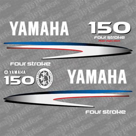 Yamaha 150HP Four Stroke Outboard Engine Decals Sticker Set ...