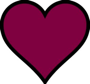 Maroon Heart Clip Art at Clker.com - vector clip art online, royalty free & public domain