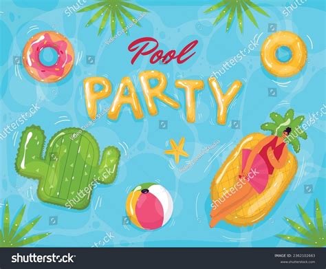 Pool Party Background Summer Pool Party Stock Vector (Royalty Free ...