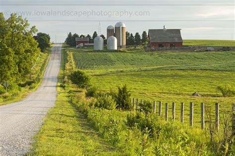 Iowa farmland, Country roads, Landscape