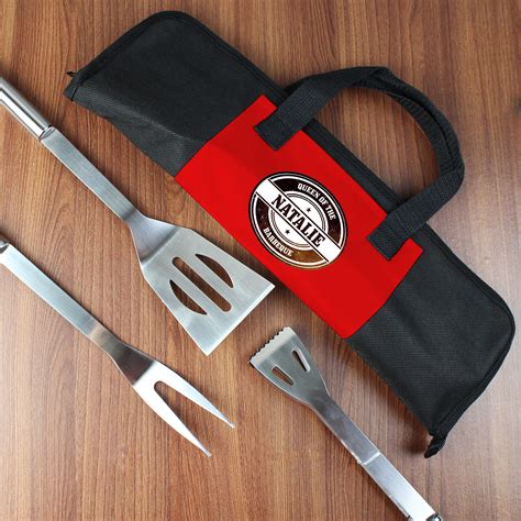 Personalised BBQ Set Fathers Day Gift Set Barbecue Set - Etsy