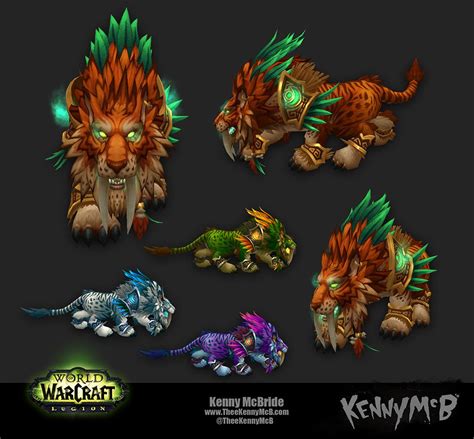 ArtStation - Legion Feral Druid Artifact, Kenny McBride | Warcraft art, Druid, Hand painted textures