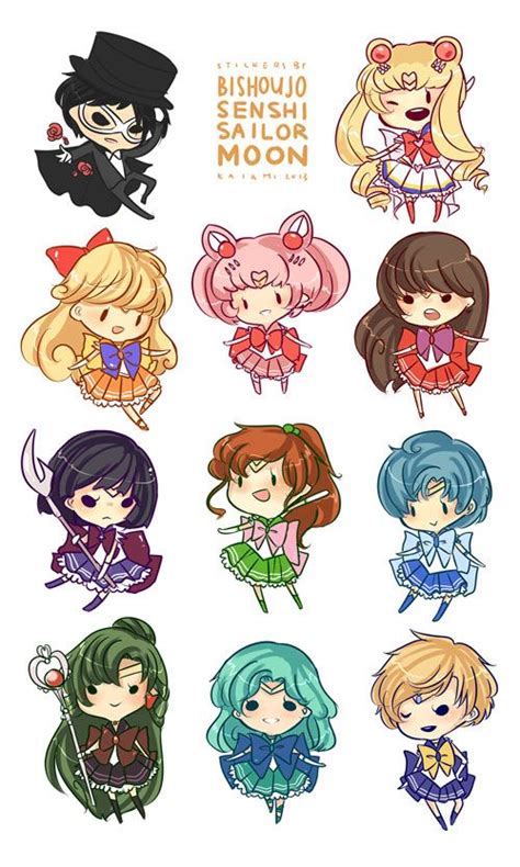 Sailor Moon Stickers | Sailor moon stickers, Chibi, Moon stickers