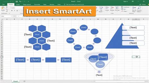 How to Insert or Add SmartArt in Microsoft Excel 2017 - YouTube