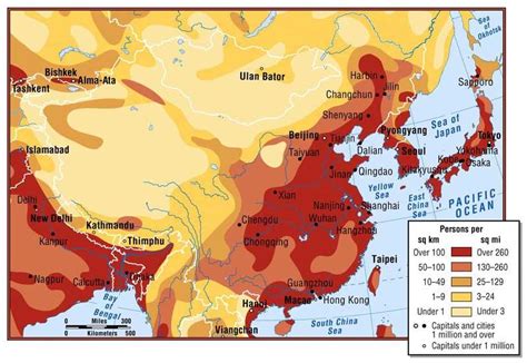 Population Map Of Asia