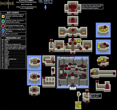 Final Fantasy II Baron Castle Map Map for Super Nintendo by KeyBlade999 - GameFAQs