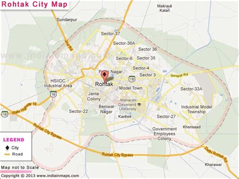 Rohtak City Map | Map, City map, City