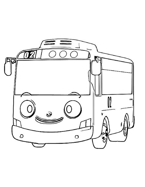 Tayo the little bus Coloring Pages (Free Printable PDF)