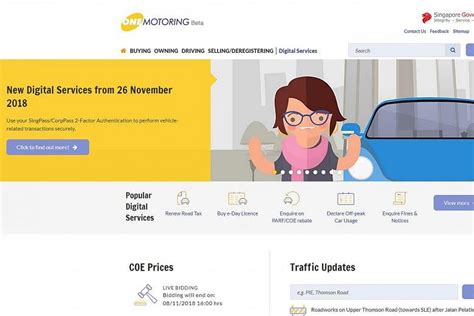 More service options for vehicle owners on revamped One.Motoring site | The Straits Times