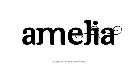 Amelia Name Tattoo Designs