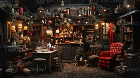 Classic Santa's Workshop Interior. Generative AI. 30041311 Stock Photo ...