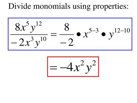 PPT - 5.3 Multiplying and Dividing Monomials PowerPoint Presentation, free download - ID:6778916