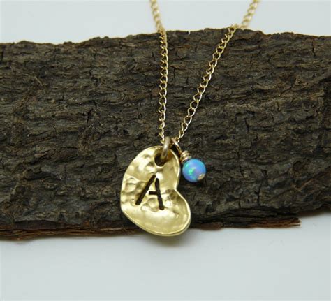 Initial Heart Necklace Gold Initial Necklace Valentines Day - Etsy