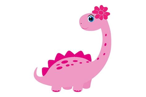 Cute Girl Dinosaur Svg Cute Dinosaur Svg Clipart Funny Dino | Etsy