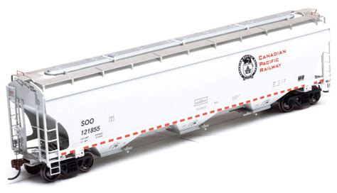 Athearn HO Scale Trinity 3-Bay Covered Hopper Car Canadian Pacific/CP/SOO 121855 - Walmart.com