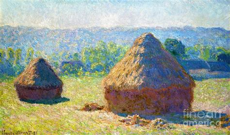 Haystacks, end of Summer Painting by Claude Monet - Fine Art America