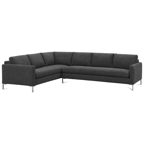 Rowe Modern Mix MD100-B-116+118-11116-66 Contemporary Sectional Sofa with Straight Chrome Legs ...